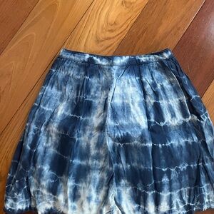 Madewell Blue Tie-Dye Skirt